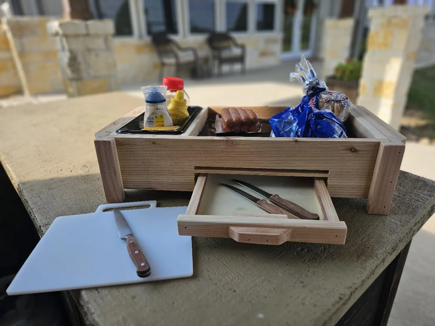 Realtor Closing Gift, Personalized Backyard Serving Tray, Closing Gift, Housewarming Gift, Real Estate Gift, Realtor Gift, Backyard Decor