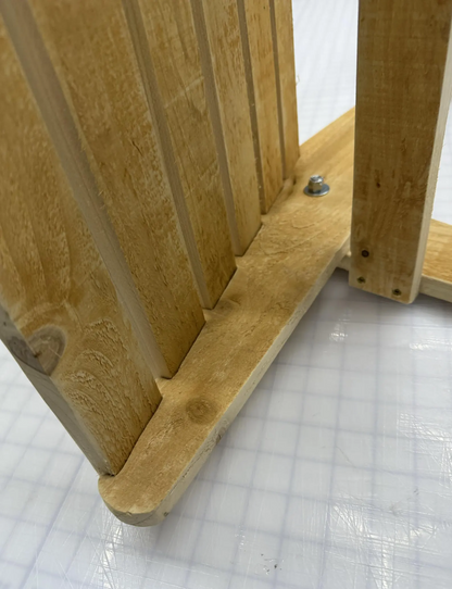 NEW Custom outdoor wood chair with laser etched logo!