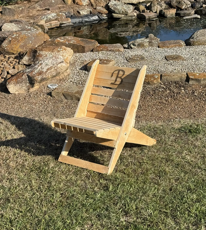 NEW Custom outdoor wood chair with laser etched logo!
