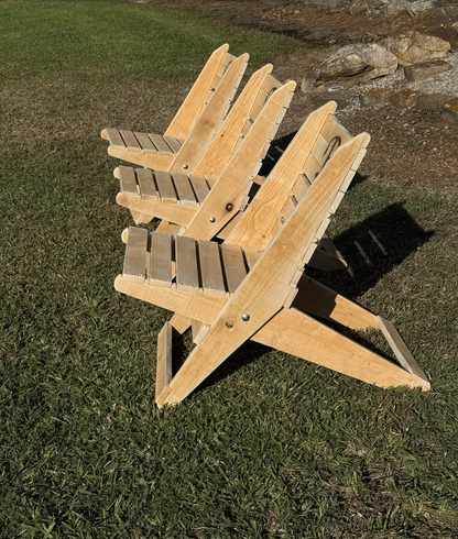 NEW Custom outdoor wood chair with laser etched logo!