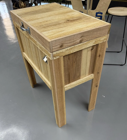 Personalized 48 qt wood cooler. Excellent patio accessory item! NEW DESIGN